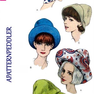 Modello di cucito per cappello a tesa larga o stretta V 6411 Pdf 22" Head