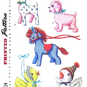 Peluche lettre couture S 1404 modèles jouets créatifs cheval agneau chien canard poussin 5"- 6" image 3