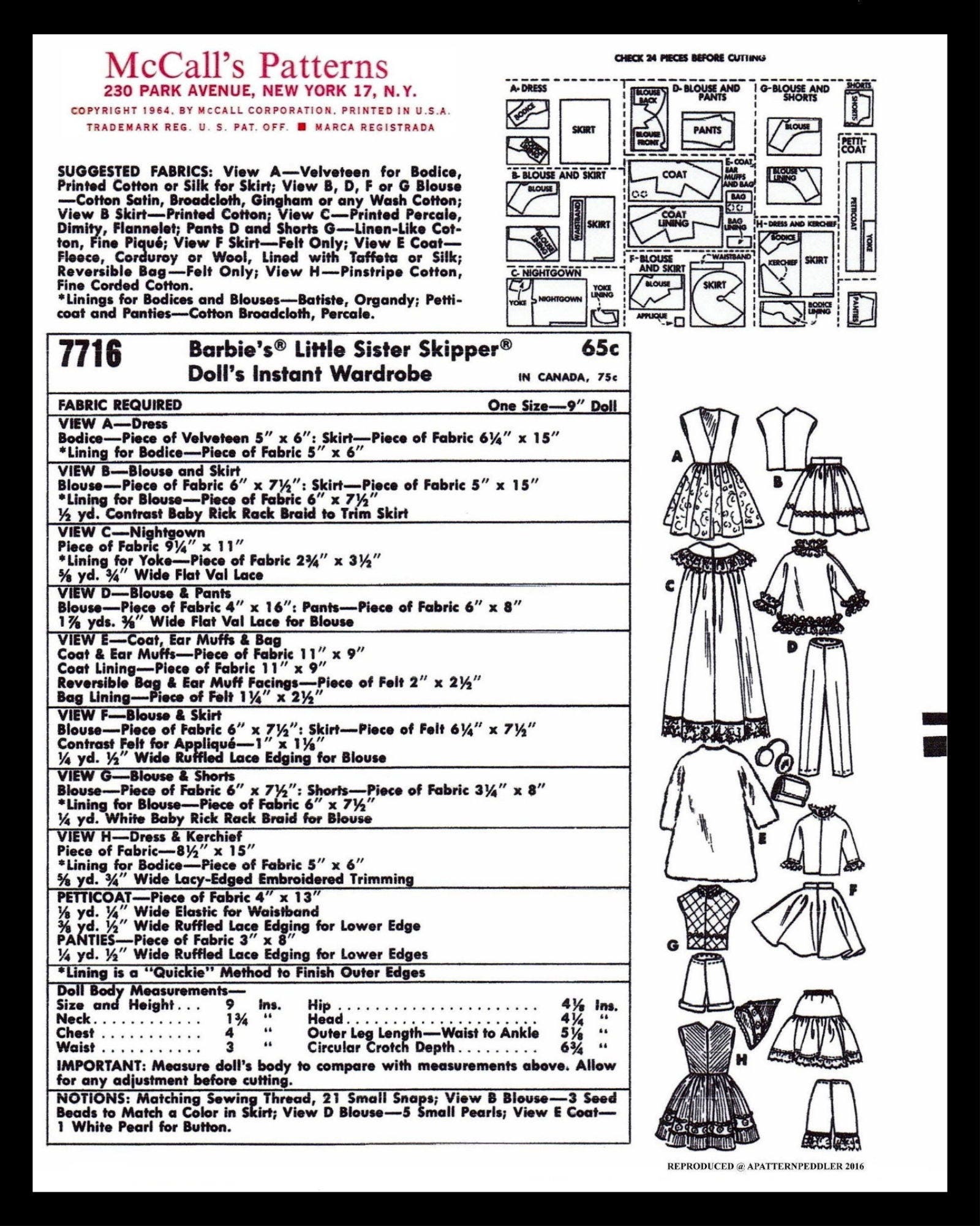 PDF Digital Delivery Mccall's 7716 SKIPPER Vintage - Etsy Canada