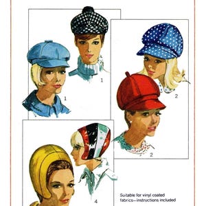 Letter Visor Baseball Hat Sewing Pattern S 6702 Helmet Cap News Boy Pdf