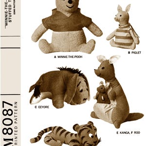 Letter M 8087 Pattern Winnie Pooh And Friends Stuffed Animal Toy Piglet Tigger Eeyore Kanga Roo Pdf