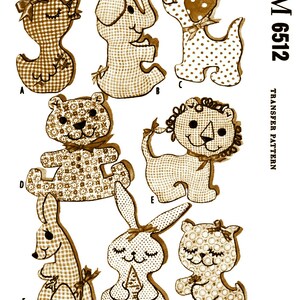 Letra M 6512 Patrón 8 Animales de Peluche Conejito Pollitos Canguro Perro Elefante Gatito Oso León 6.5-10-5" Pdf