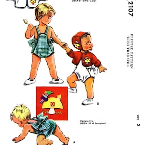 sz 2 Sunsuit Playsuit Sewing Pattern Helen Lee Toddler Pdf M 2107