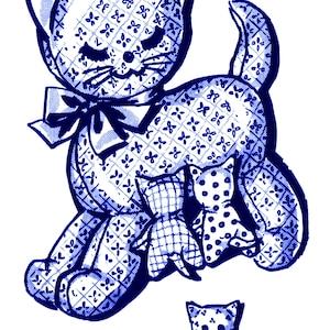 Mama Cat & Kittens Kitty Stuffed Animal Pattern Mail Order 2465 Design Feline Pdf