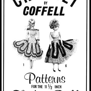 Letter Fashion Doll Pattern Coffell 11Pc Crocheted Crochet Clothes Wardrobe 11 1/2&quot; Teen