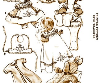 M 2395 Schnittmuster Säugling Neugeborene Neugeborene LAYETTE PUPPE BABY Taufkleid Mütze