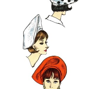 V 6431 Patron BERET Bonnet Grand béret de chapellerie Chimio Cancer