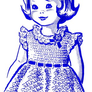 Girl&#39;s DRESS Frock Crochet Crocheting Crocheted Mail Order Design 5319 PDF