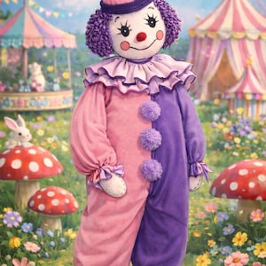 LETTER-CLOWN Doll 24" Sewing Pattern 7260 Stuffed Toy Craft Pdf