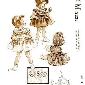 Taglia 3~ M 2225 Modello Abito Smocked Cuffia Bambina Bambina PDF Pdf