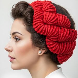 LETTER Crochet Halo HAT Pattern Crocheting Crocheted 1960's PDF 2-639 Mail Order