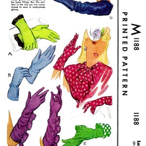 Stora handskar sömnadsmönster pdf M 1188