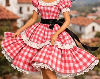 Doll Clothing Sewing Pattern Dress Girl 11 1/2" PreTeen Pdf M 7137 LEDGER Paper