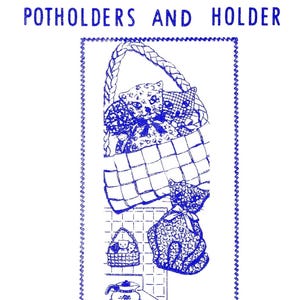 LETTER Design 7075 Kitten Cat Kitty Pot Holders Holder Pattern Animal Pdf Potholder