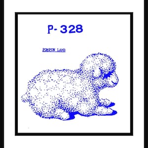 LETTER POMPON Lamb Pattern P-328 Approx. 14&quot; Long Pdf