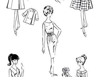 LETTER 1-485 Fashion Doll Pattern fits 11.5" Pdf