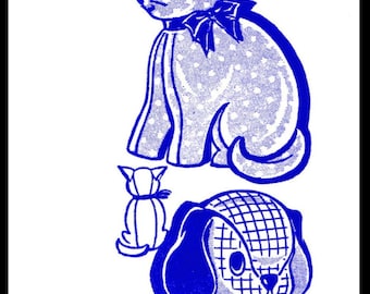 Molde de costura LeDGER CAT & Dog para bichinhos de pelúcia Patt-O-Rama 8379 em PDF
