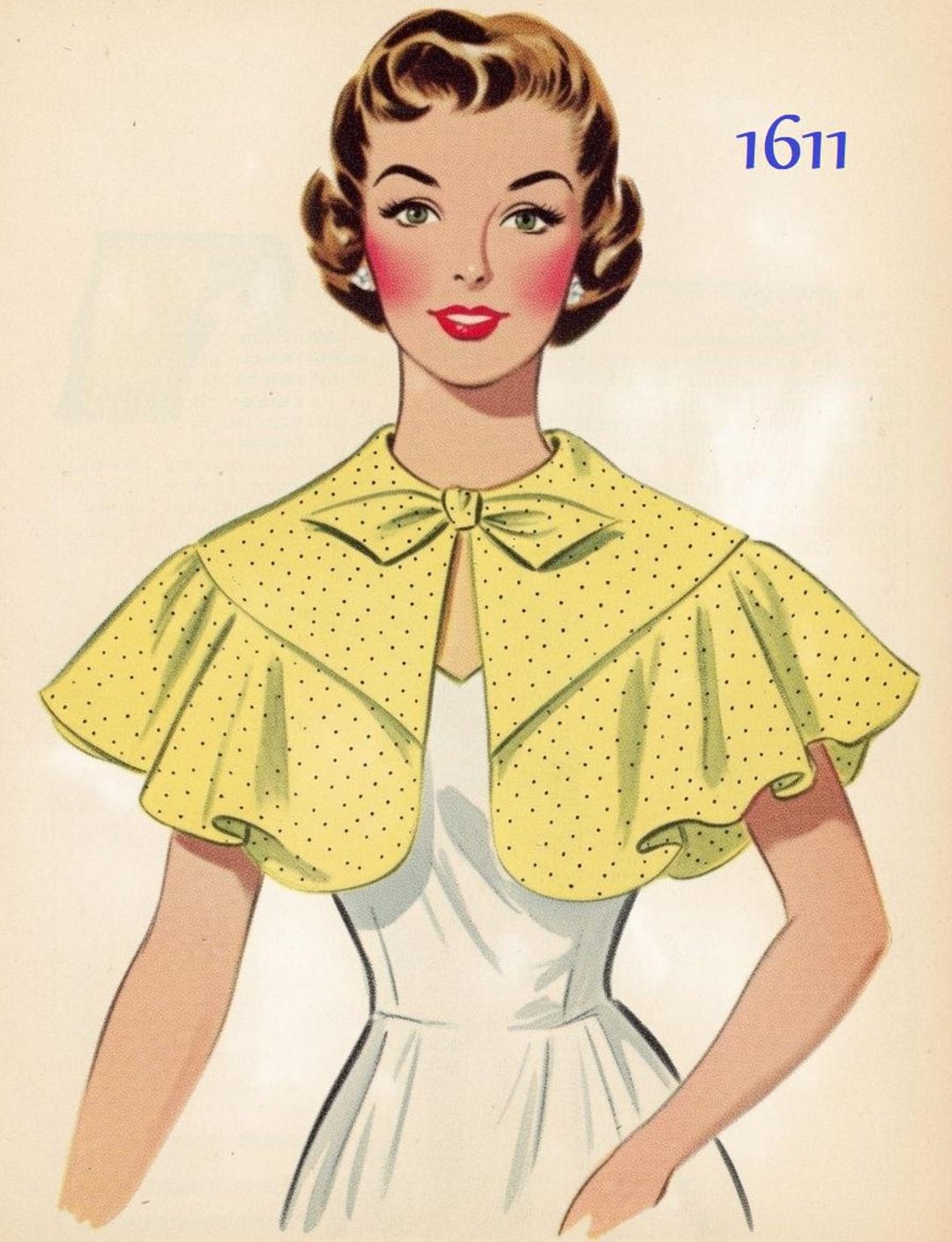 Cape Capelet Collar Sewing Pattern M 1611 Jabot and Cuffs