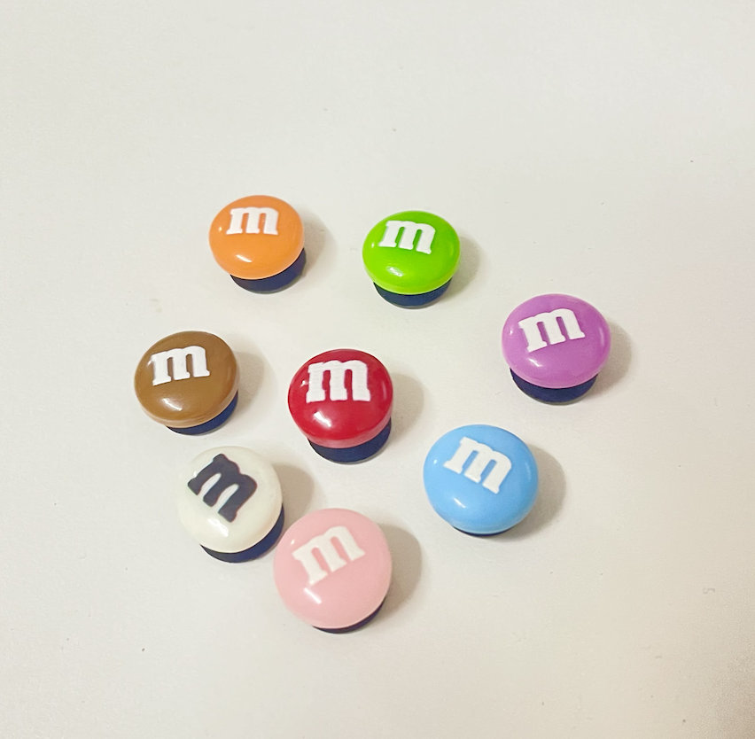 Blue M&M Candy Shoe Charm –