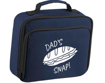 Dad's Snap Personalised Lunch Bag For Dad | Funny Father's Day Gift | Custom Lunch Box For Him | Dad Birthday Gift | Insulated Lunch bag