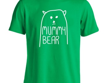 Mummy bear t-shirt baby announcement matching family group daughter son 4564