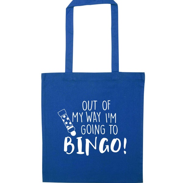I'm going to bingo, tote bag game numbers full house line dabbers funny Mother's Day birthday hipster gift  5868