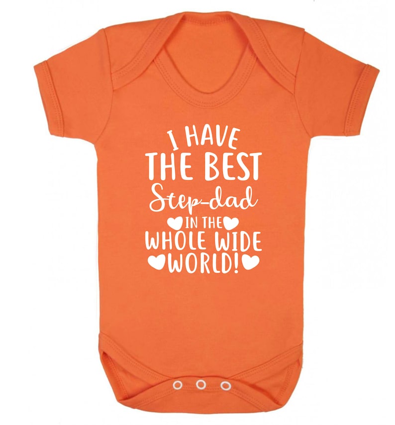 best step Dad in the world baby vest Father/'s Day birthday step son step daughter family group love heart hipster gift 4625