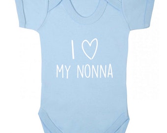 I love my nonna, baby bodysuit Italian family Italy grandson grand daughter grandmother baby shower birthday Mother's Day 6441 6441