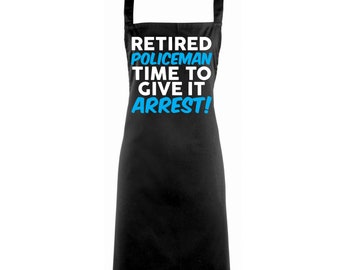 Retired ...., Apron, retirement gift for work colleague, can be customised to suit any job, or career, hipster   P4651/H5140/G5147/TA5155