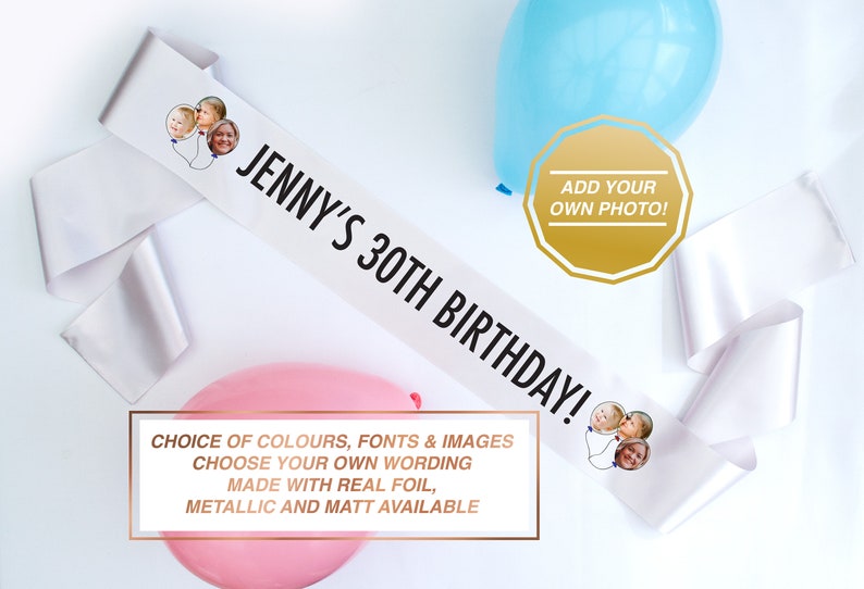 Child Size Personalized Birthday Princess Sash CHOOSE YOUR OWN WORDING