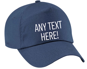 any text, own slogan, any saying, baseball cap, Summer holiday sun hat unique gift workwear funny sassy birthday any name personalised 6598