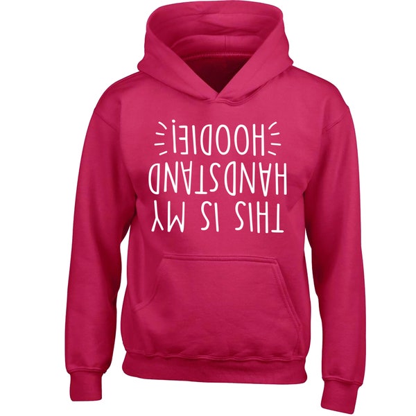 this is my handstand hoodie / sweater, child's top funny gymnast upside down flip turn gym gymnastics hipster gift 1616