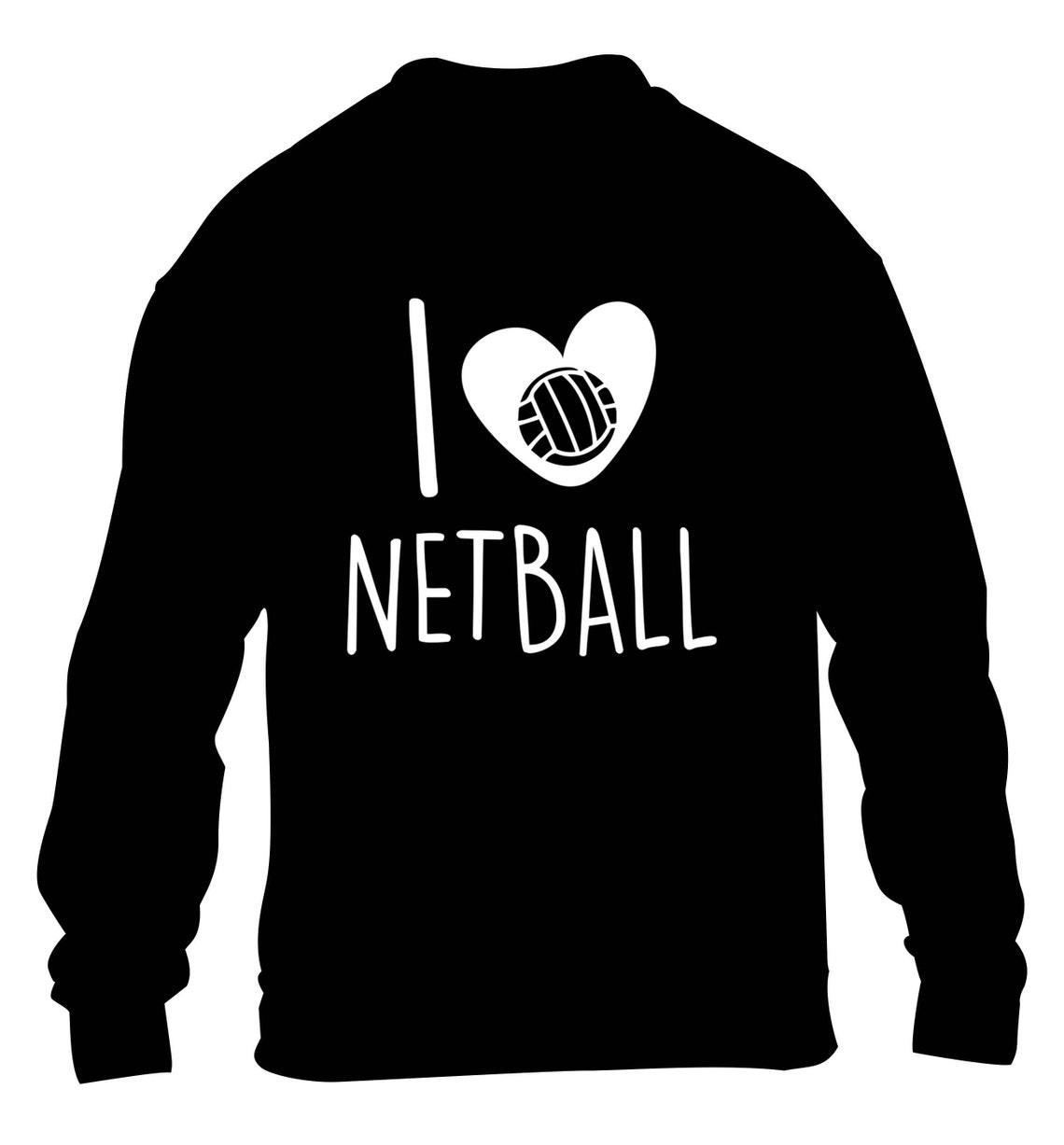 I love netball kids hoodie / sweatshirt sport game netball Etsy