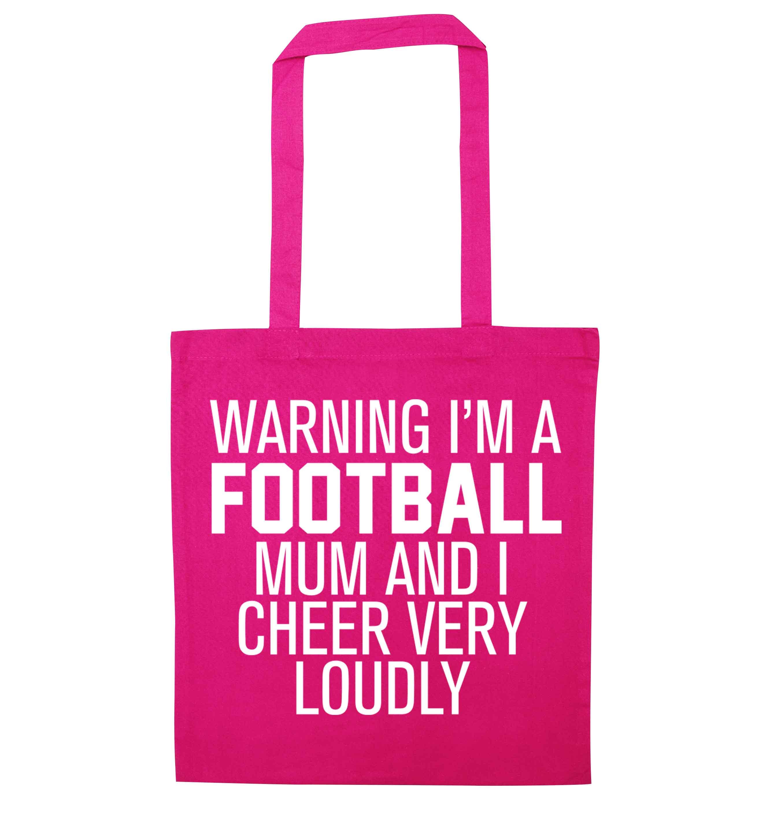 I'm  a football mum, tote bag family mother son daughter Mother's day birthday sport goal pitch football boots joke funny 4077