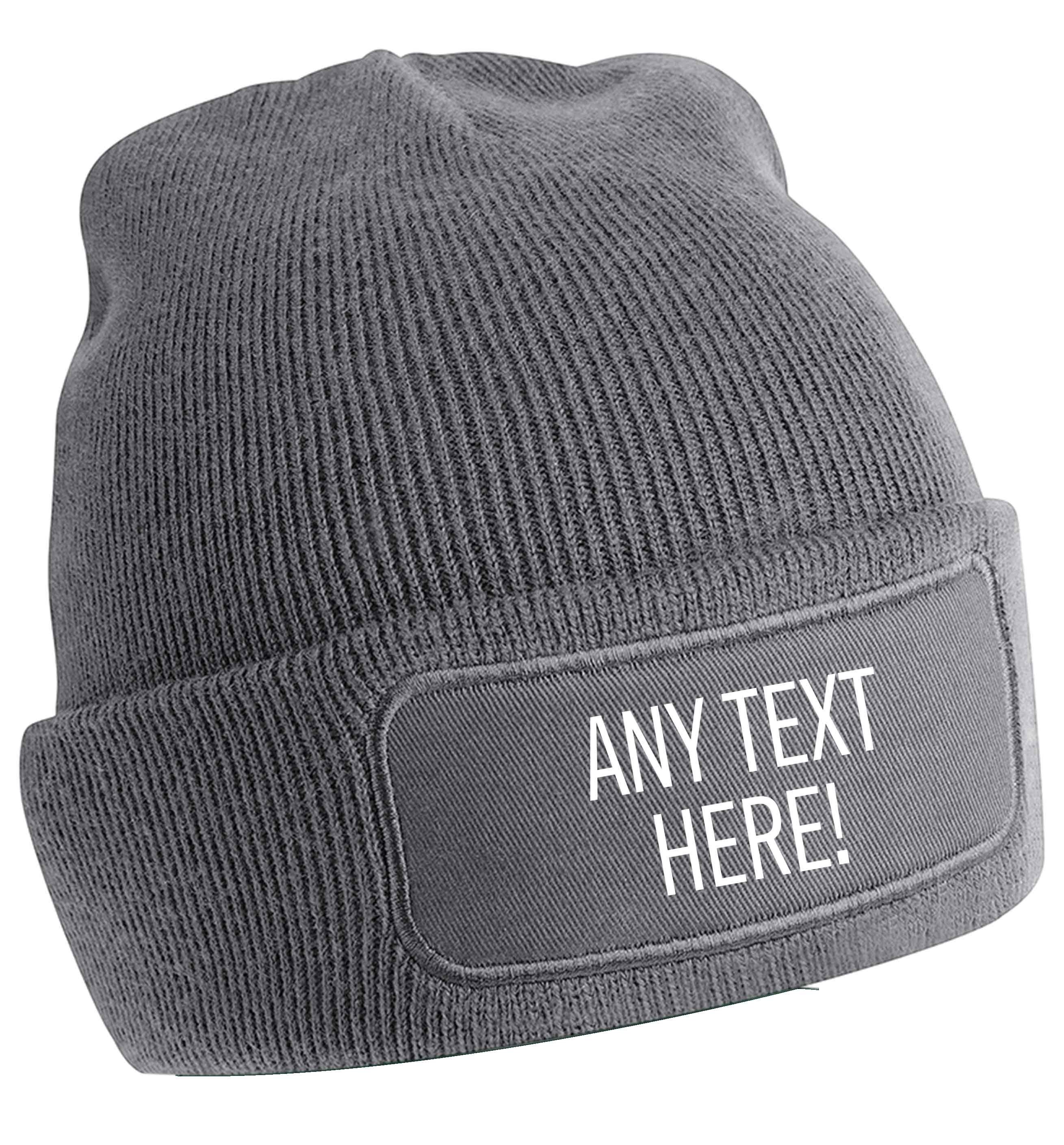 Any Text Here Personalised Beanie Hat 