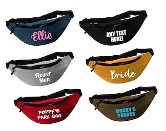 Riñonera personalizada (Texto aquí) También disponible como cinturón monedero, cangurera, bolso de cadera, cangurera para pasear perros, bolso para correr, bolso para parques temáticos, festivales, maratón o como regalo.