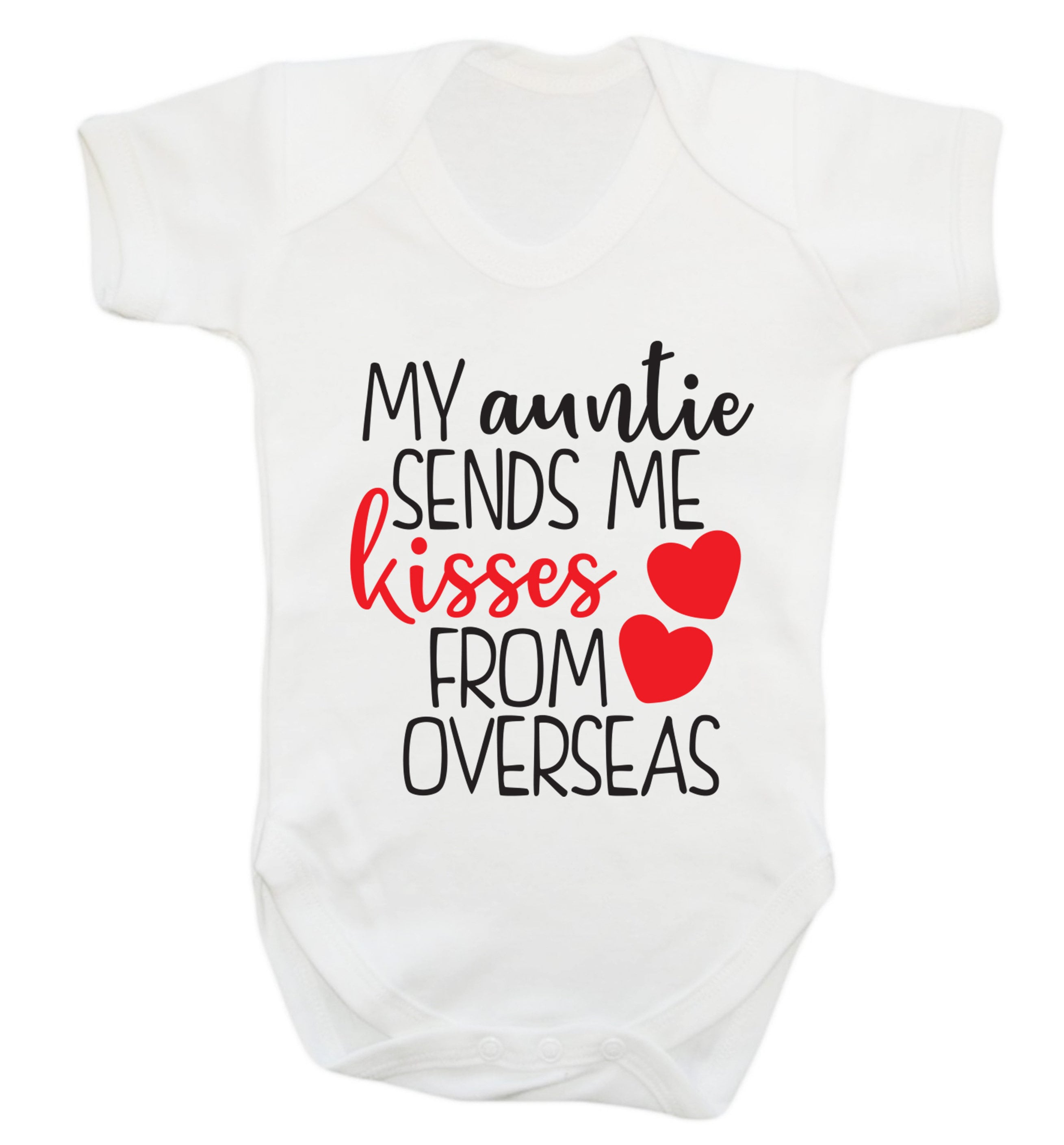 Flox Creative Baby Vest My Auntie Sends me Kisses from Overseas