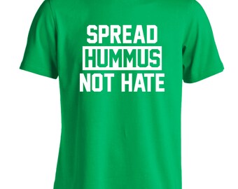 Spread hummus not hate tote bag peace love heart vegetarian vegan pun cute 3699 