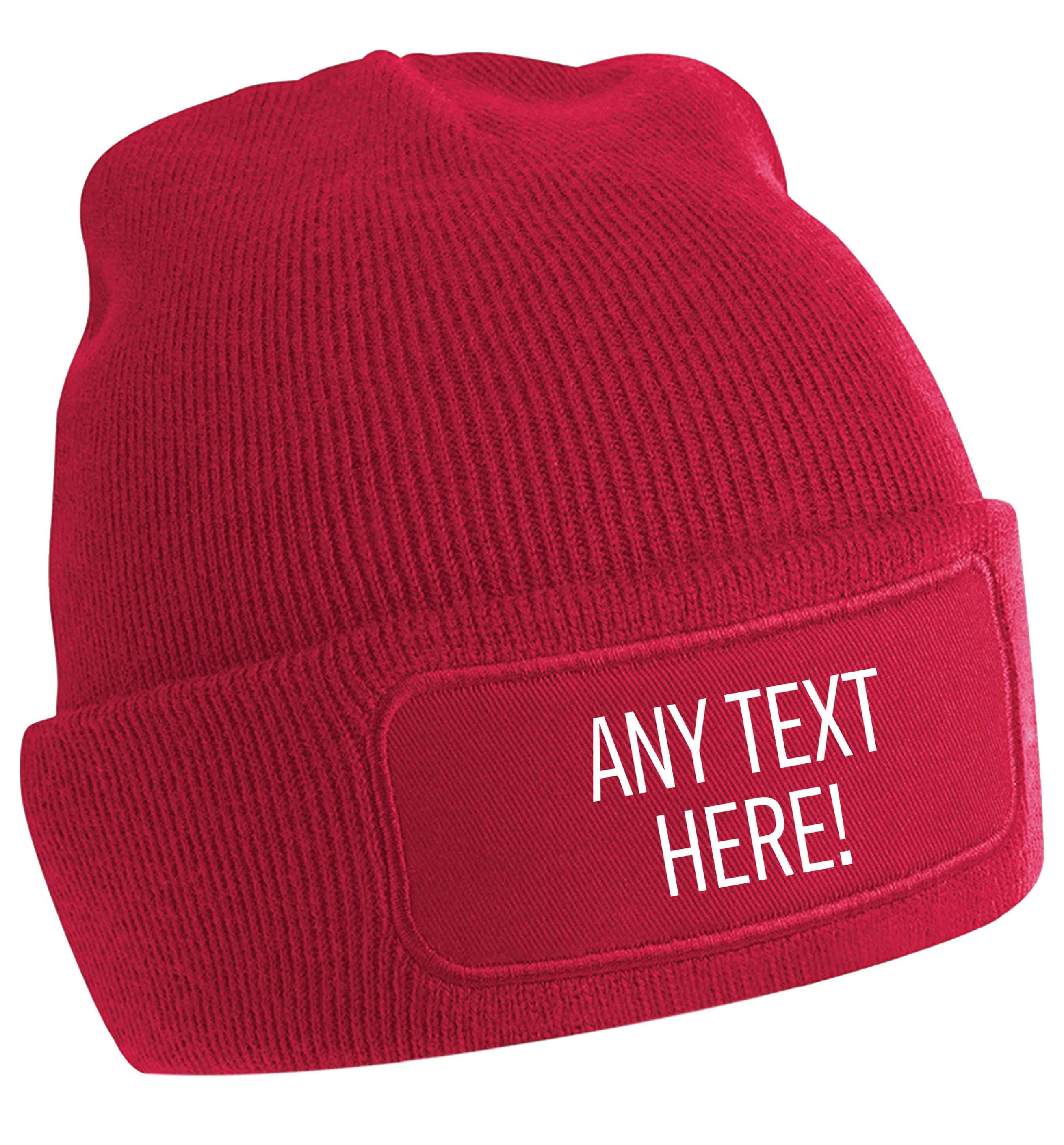 Any Text Here Personalised Beanie Hat 