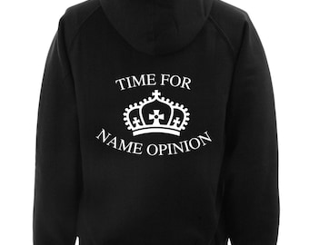 Tijd voor (uw naam) mening over rug hoodie of sweatshirt hipster tumblr instagram weheartit gepersonaliseerde aangepaste cadeau TV XS - 5XL 81