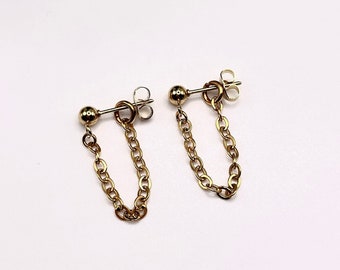 Gold plated chain earrings