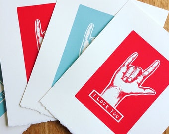 ASL I Love You Screen Print