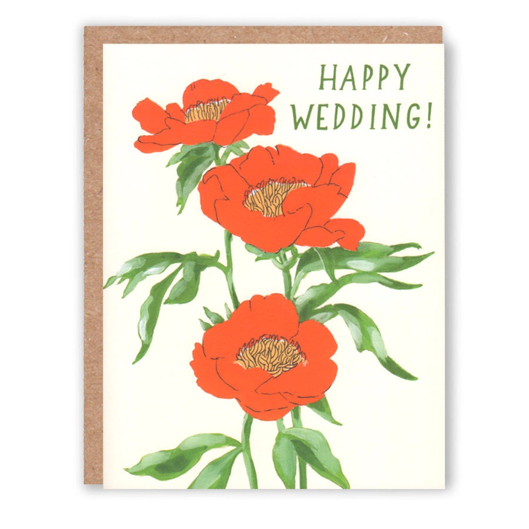 Happy Wedding Card | Flowers | Greeting Card | Illustration | Marriage ...