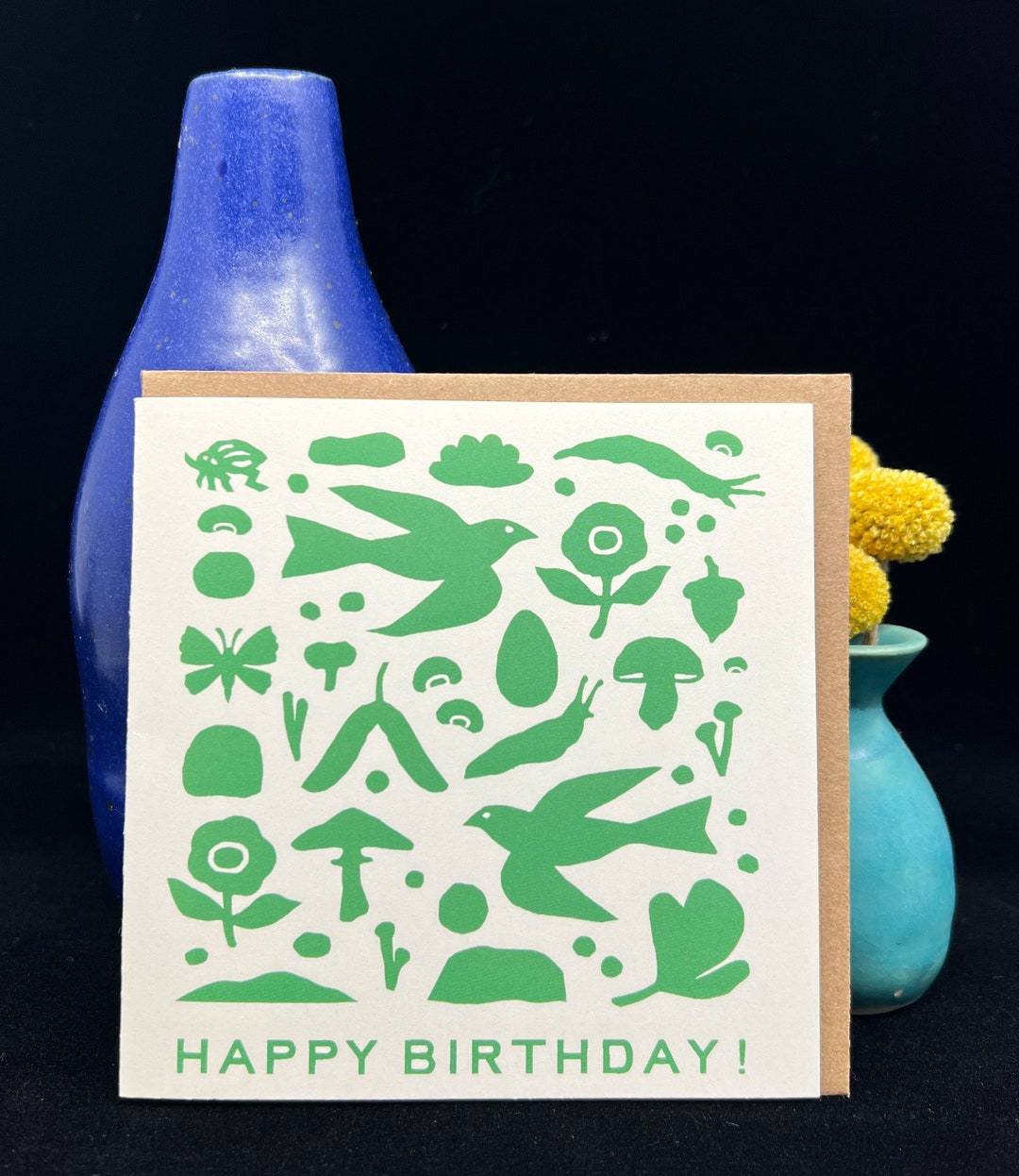 Happy Birthday Cutouts Card Nature Birthday Card - Etsy
