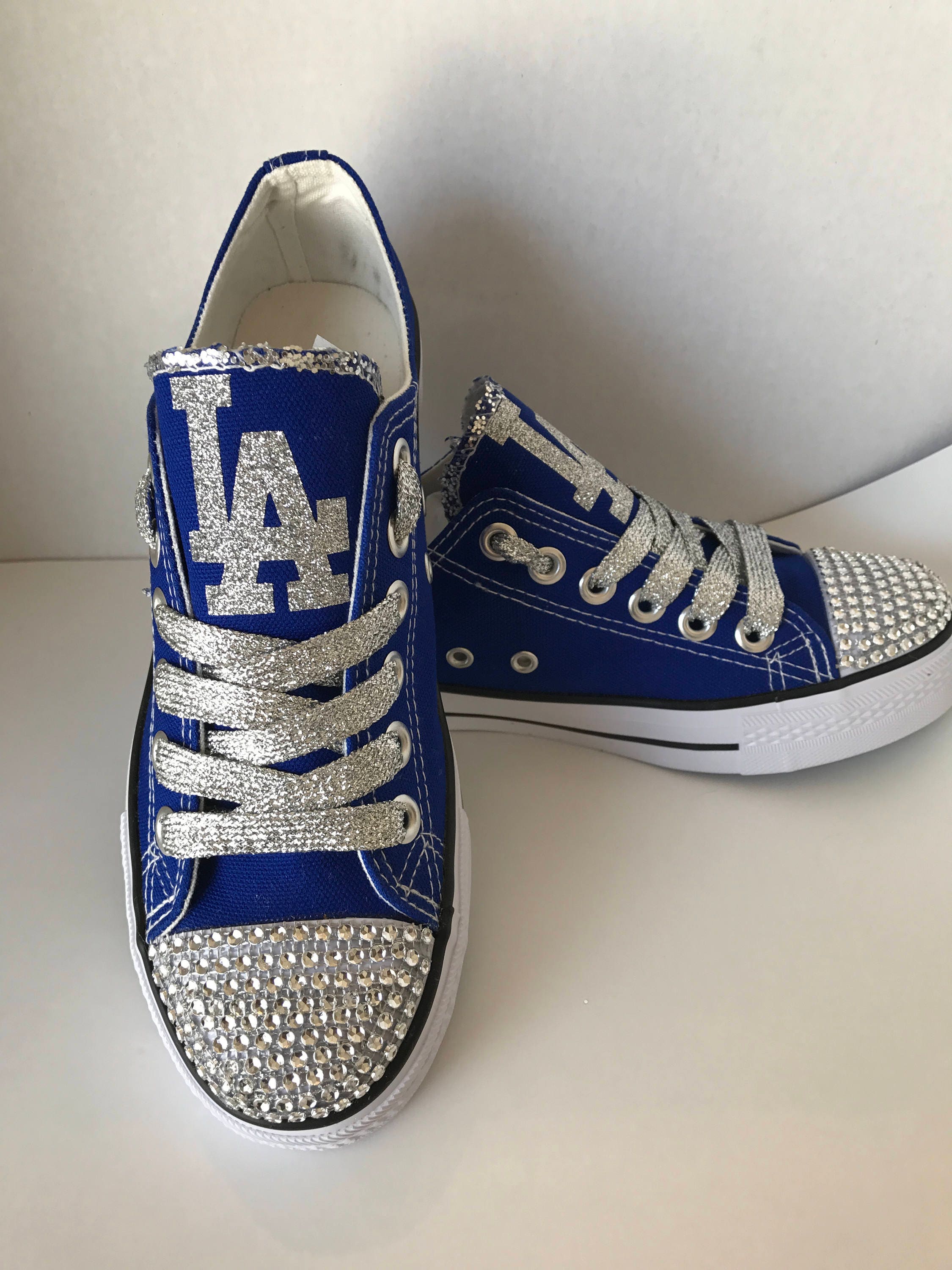 Los Angeles Dodgers Bling Glitter Tennis Shoes | Etsy