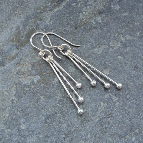 Sterling Silver 'Polperro' Earrings. Handmade Jewellery by Joel Martin of Cornwall