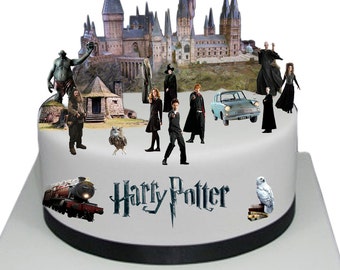 Stand Up Harry Potter Scene made from Fully Edible Premium Wafer Paper - Cake Topper Decoration