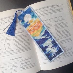 Bookmark handmade cross stitch, physical item