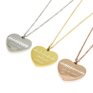 Collar con ultrasonido de latidos del bebé, collar con latidos del bebé, joyería con latidos del corazón, regalo significativo, regalo para bebé recién nacido