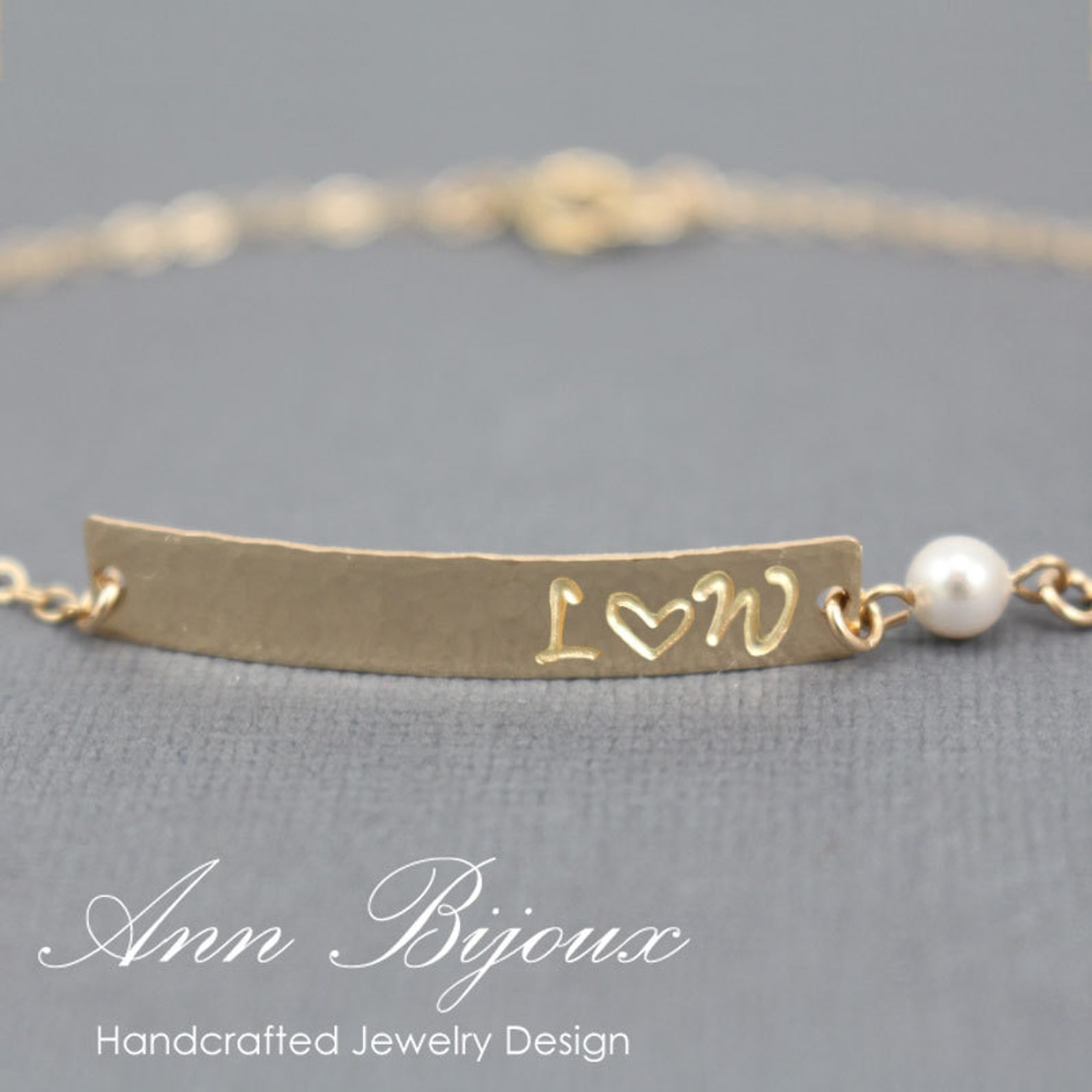 Customized Name Plate Bracelet Personalized Gold Initial Etsy